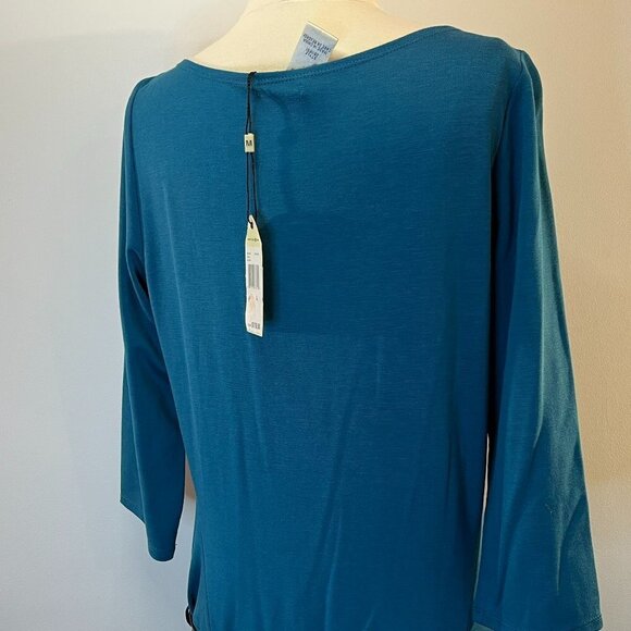 Sophie Max by Max Studio Women's Teal/Black Dress with Belt - Large - NWT $118 - Picture 3 of 5